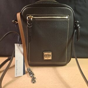Dooney & Bourke Black Leather Pebble Grain Camera Crossbody